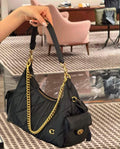 Elegant Quilted Shoulder Bag with Gold Chain (Lux4less)