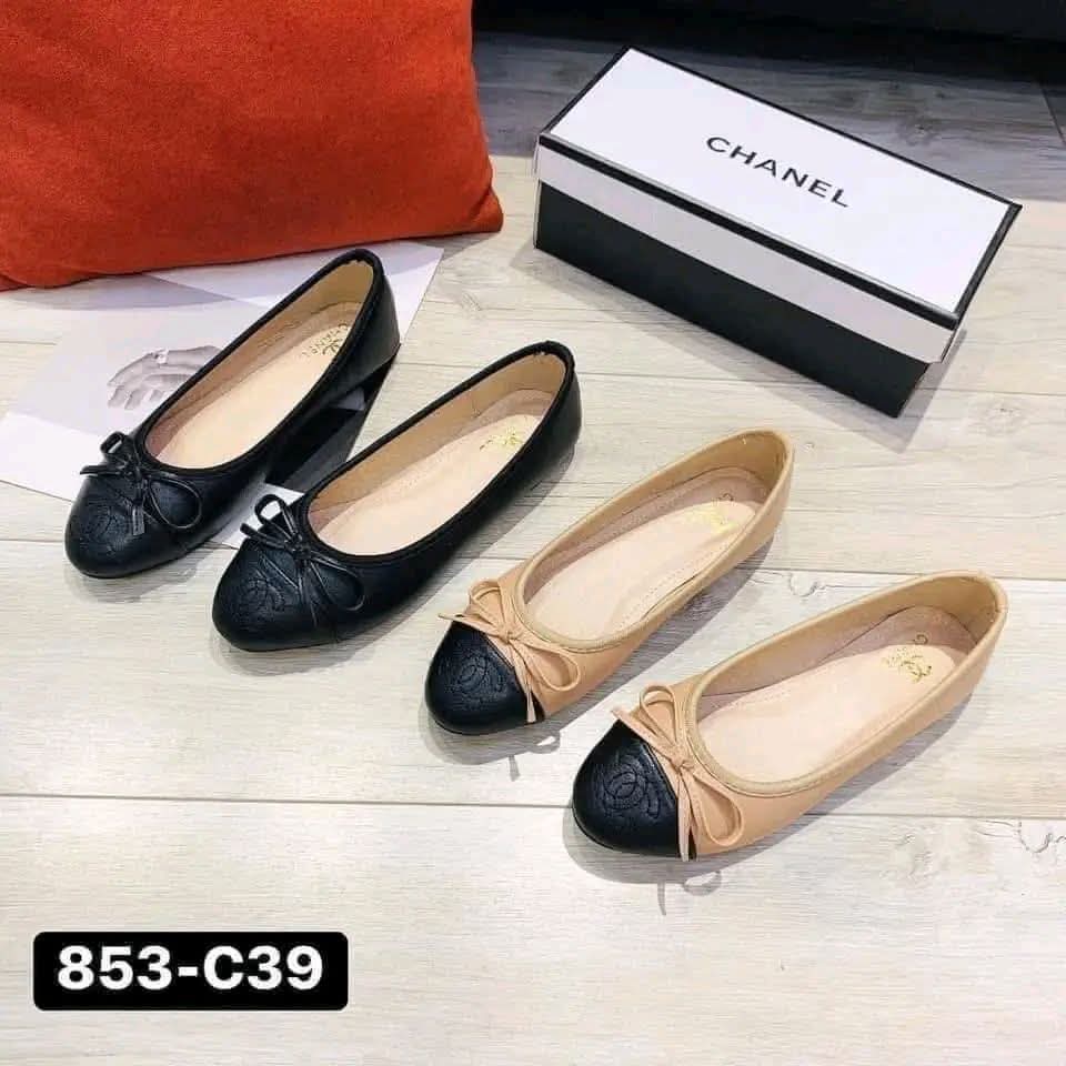 Elegant Black Bow Detail Ballet Pumps (Lux4less)