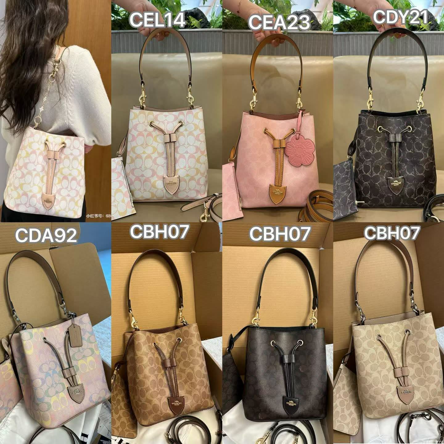 Elegant Monogram Drawstring Bucket Shoulder Bag (Lux4less)