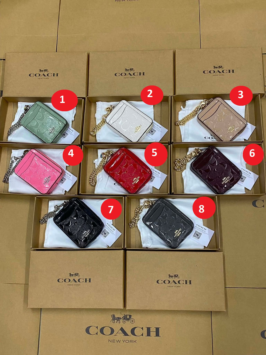 Elegant Monogram Zip Wallet with Chain Wristlet (Lux4less)